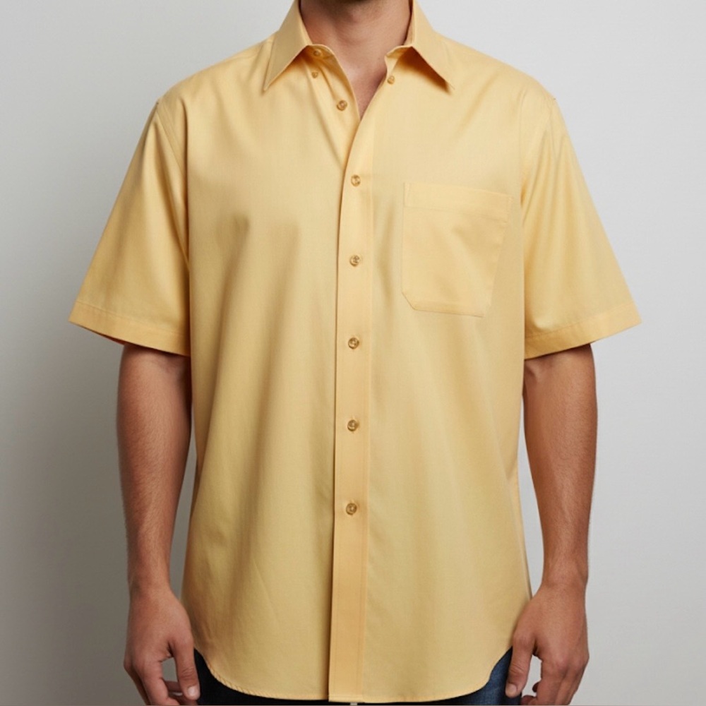 Pendleton Men's Yellow Short Sleeve Shirt Size Large